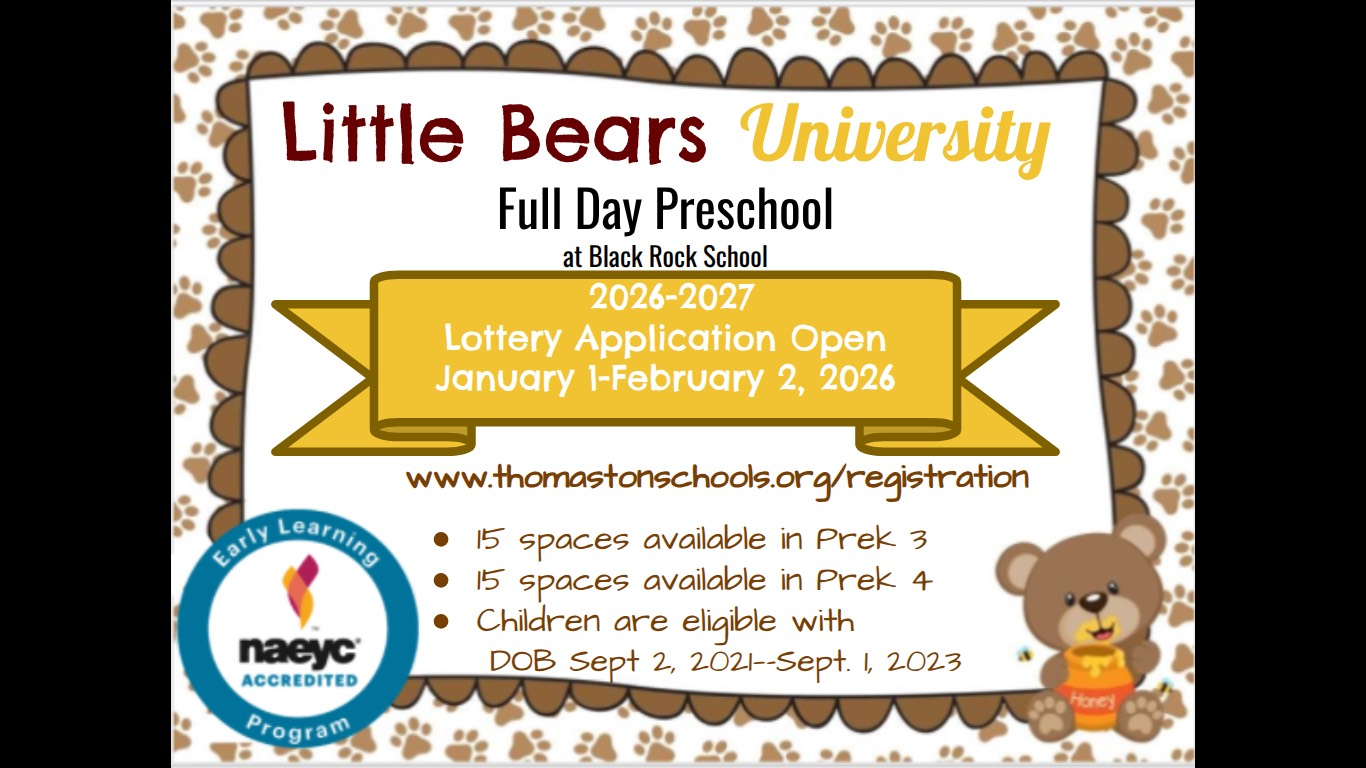 An advertisement for little bears university full day preschool