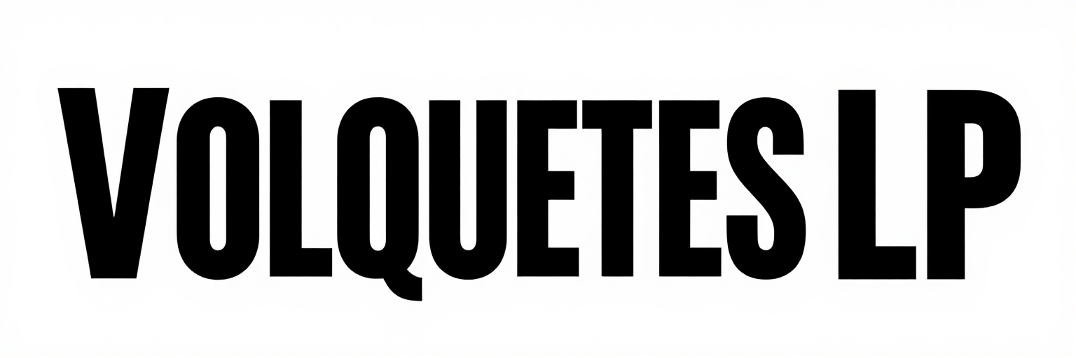 Texto en negrita negro que dice “VOLOUETES LP” sobre un fondo blanco