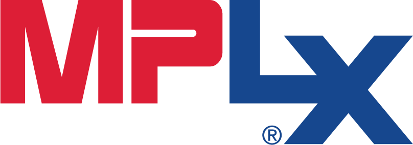 The MPLX logo with red