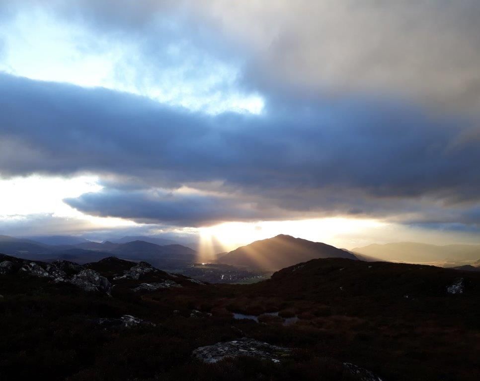 Sunlight through clouds