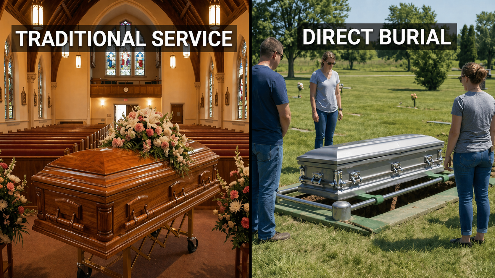 Direct Burial vs. Traditional Funeral Service