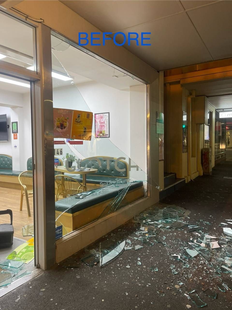 Broken glass repair