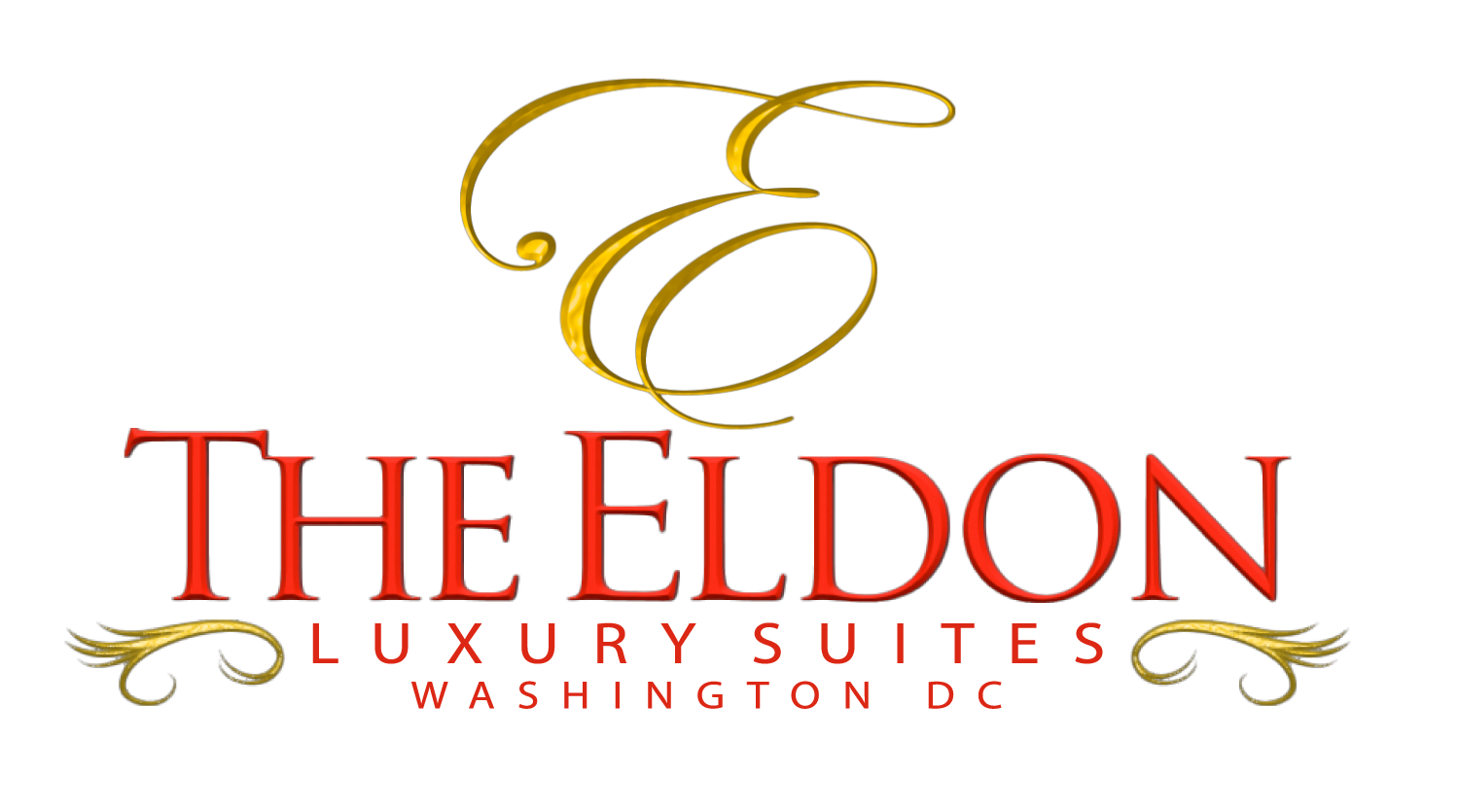 Logo for The Eldon Luxury Suites in Washington, DC; features a gold 
