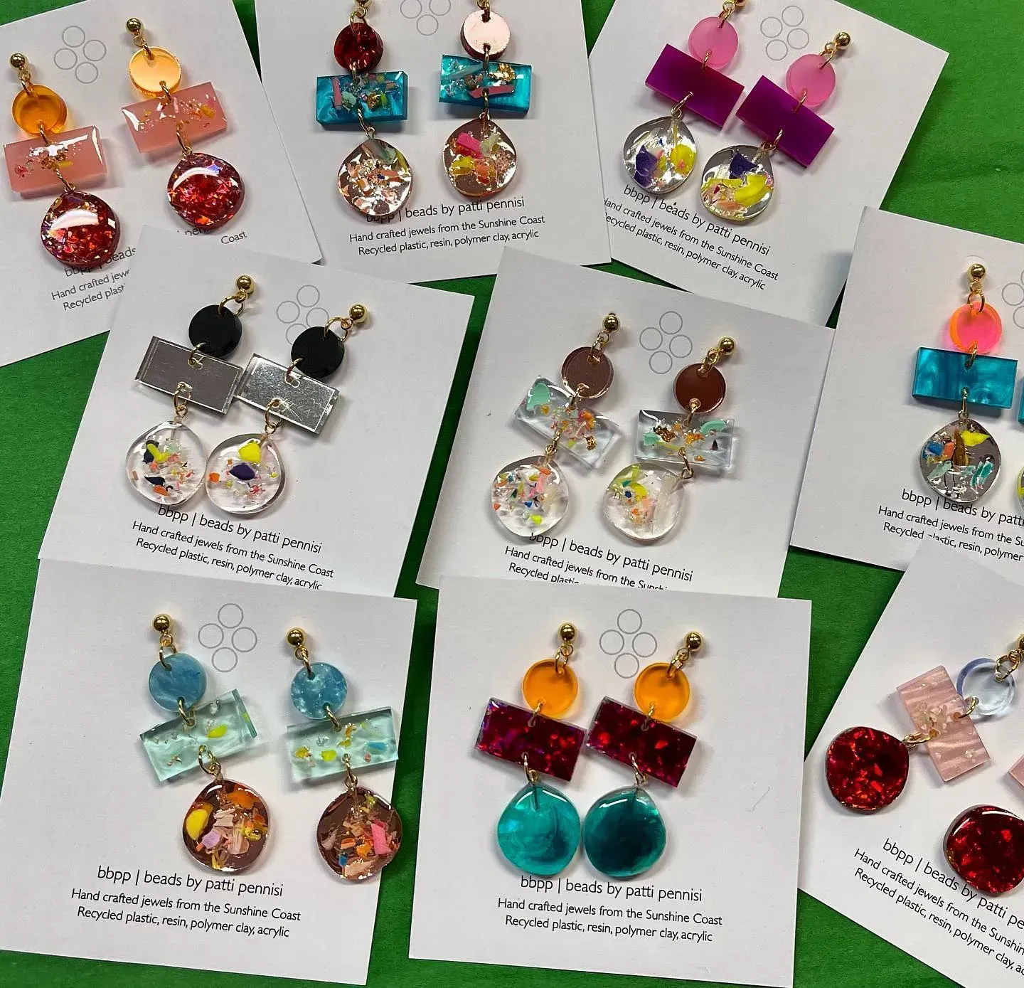 Arrangement of Colourful Resin Earrings — Decadence Gifts & Homewares in Springsure, QLD