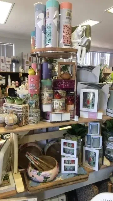Shelves Displaying Merchandise in a Shop — Decadence Gifts & Homewares in Springsure, QLD