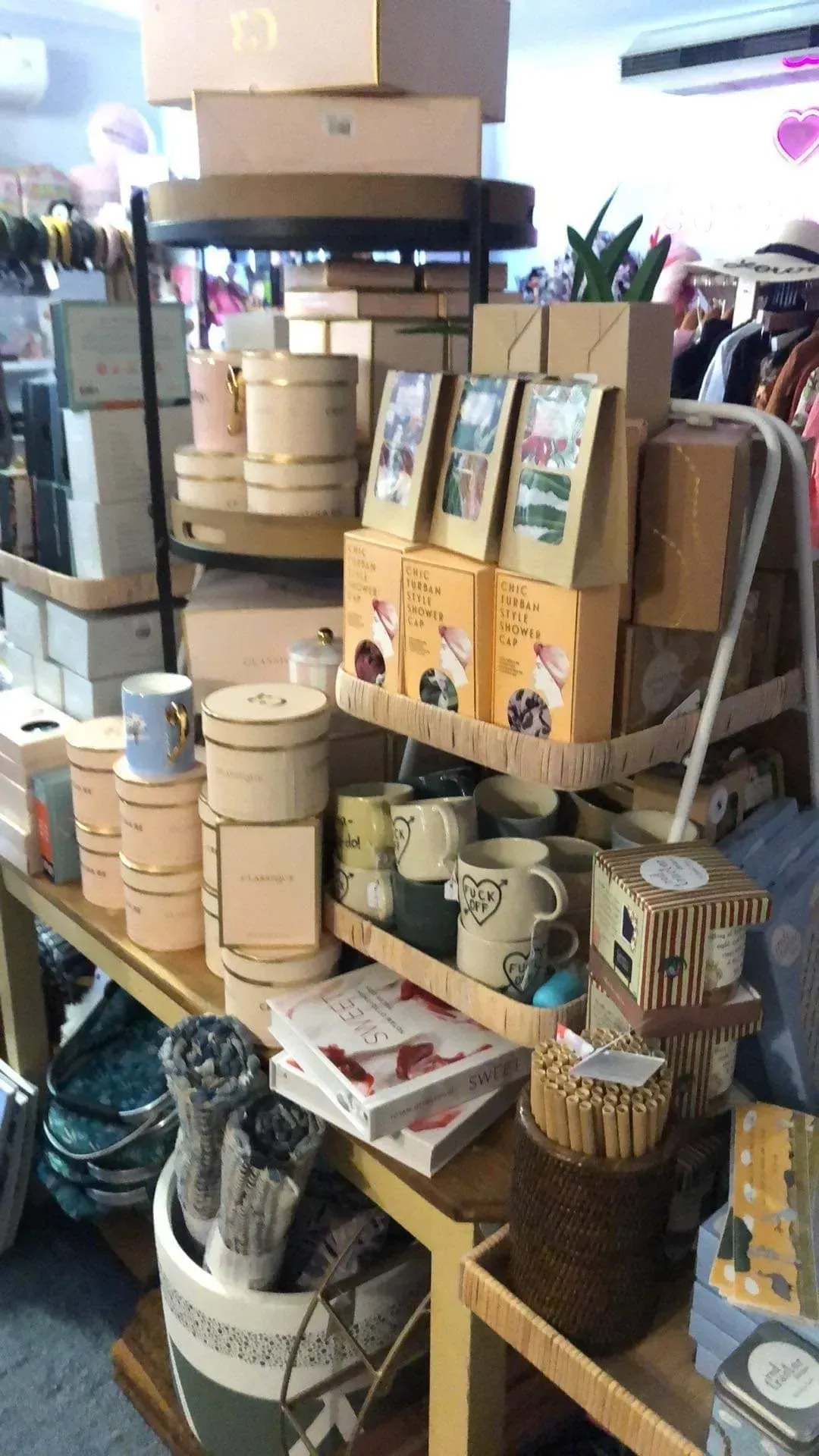 Retail Display of Gift Boxes, Mugs — Decadence Gifts & Homewares in Springsure, QLD