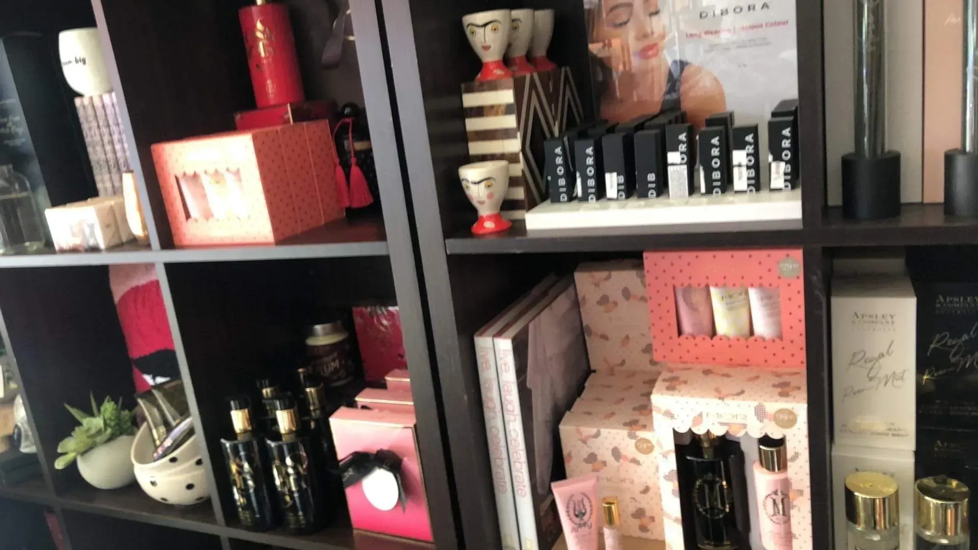 Shelves Filled With Various Cosmetic Products in Boxes — Decadence Gifts & Homewares in Springsure, QLD