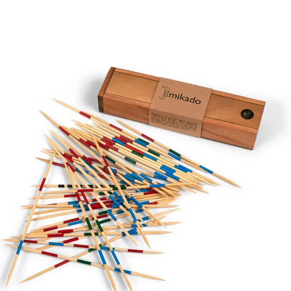 Mikado Game Set: Wooden Box, Scattered Colourful Sticks — Decadence Gifts & Homewares in Springsure, QLD