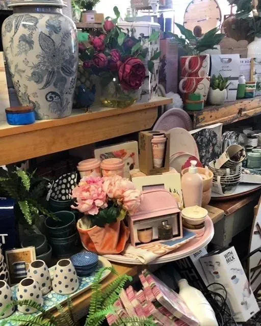 A Store Shelf Displays Assorted Home Decor Items: Vases — Decadence Gifts & Homewares in Central Highlands, QLD