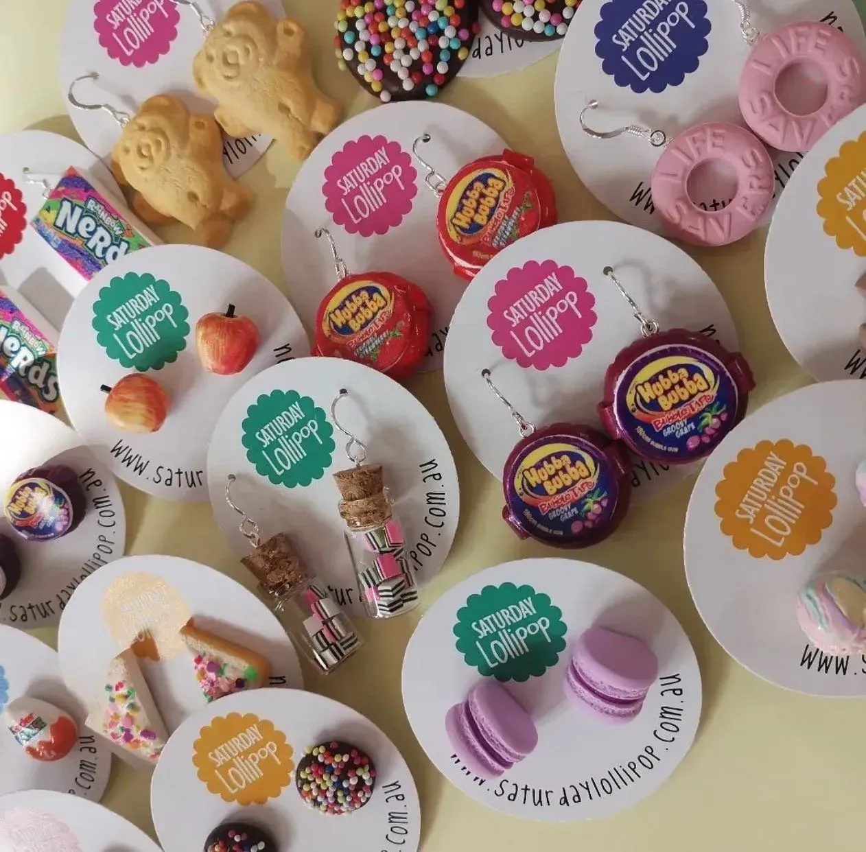 Assorted Colourful Miniature Food Earrings — Decadence Gifts & Homewares in Springsure, QLD