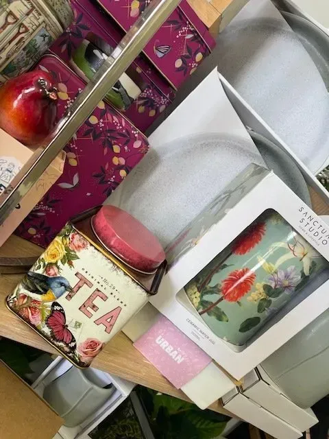 Assortment of Boxed Gifts, Including Floral Tea Container — Decadence Gifts & Homewares in Springsure, QLD