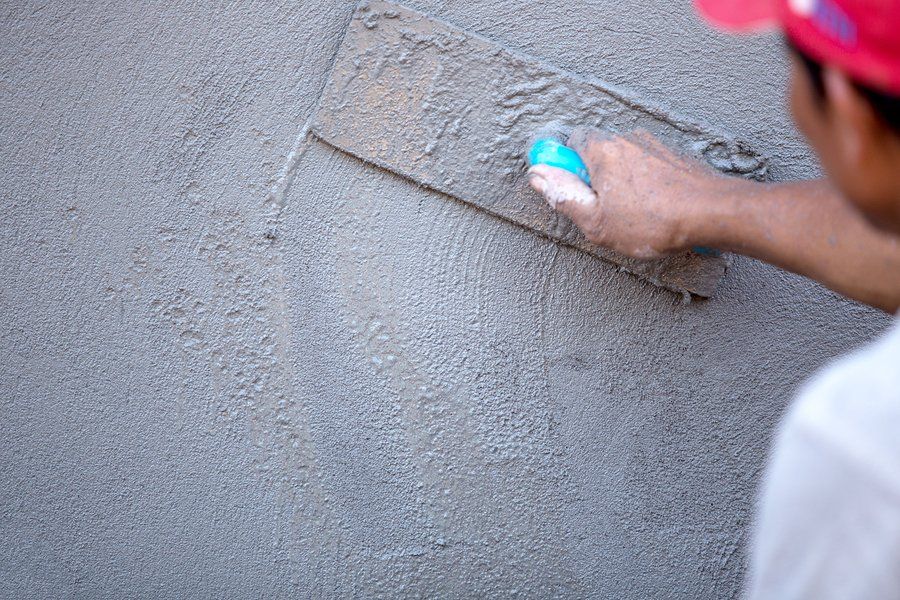 worker using a trowel