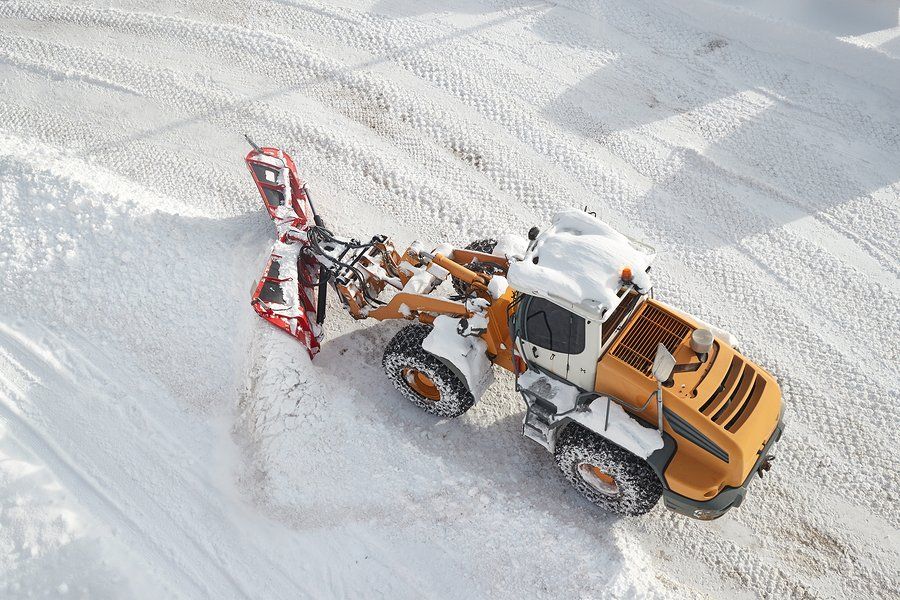 excavator in the ice