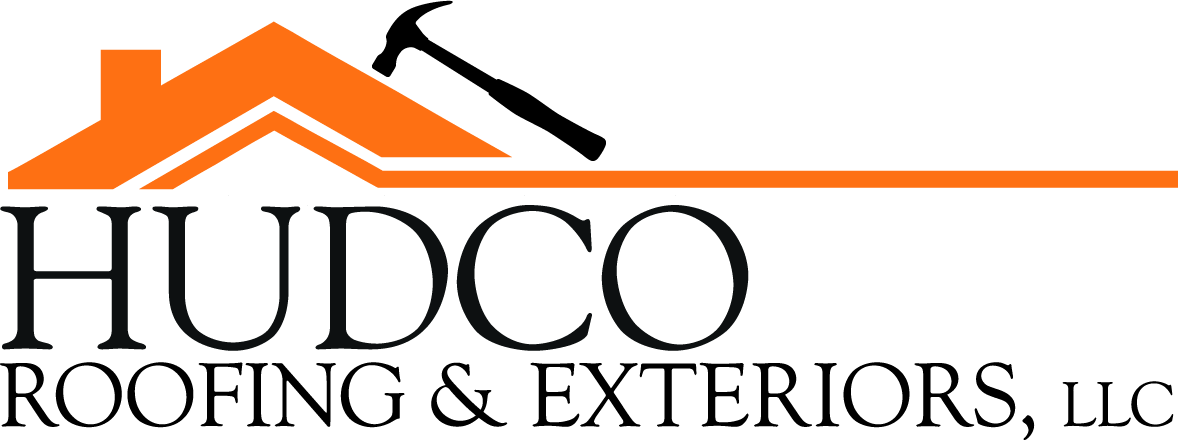 Orange roof with a black hammer, and the text