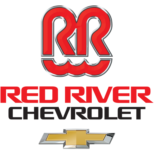 Red River Chevrolet logo with red RR letters over water waves, and a gold Chevy bow tie.