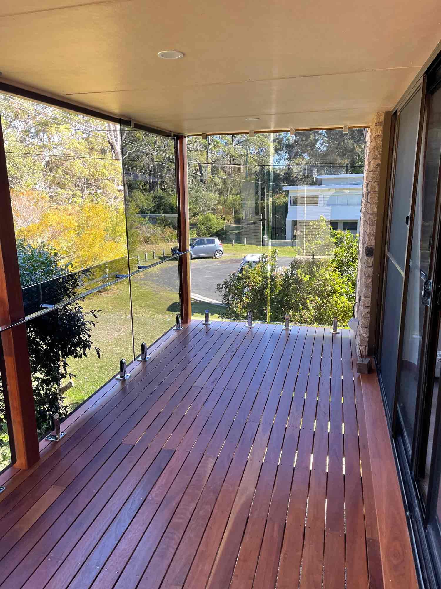 Balustrades in a Wood Style House — South Coast Glass In South Nowra, NSW