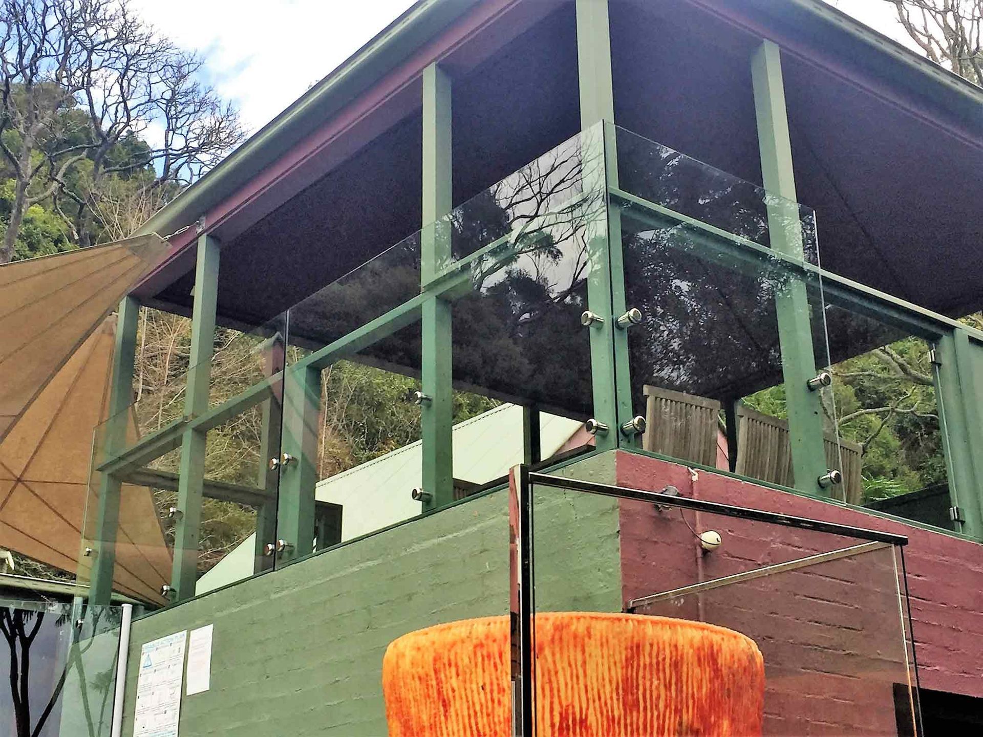 Balustrades in a Green Terrace — South Coast Glass In South Nowra, NSW