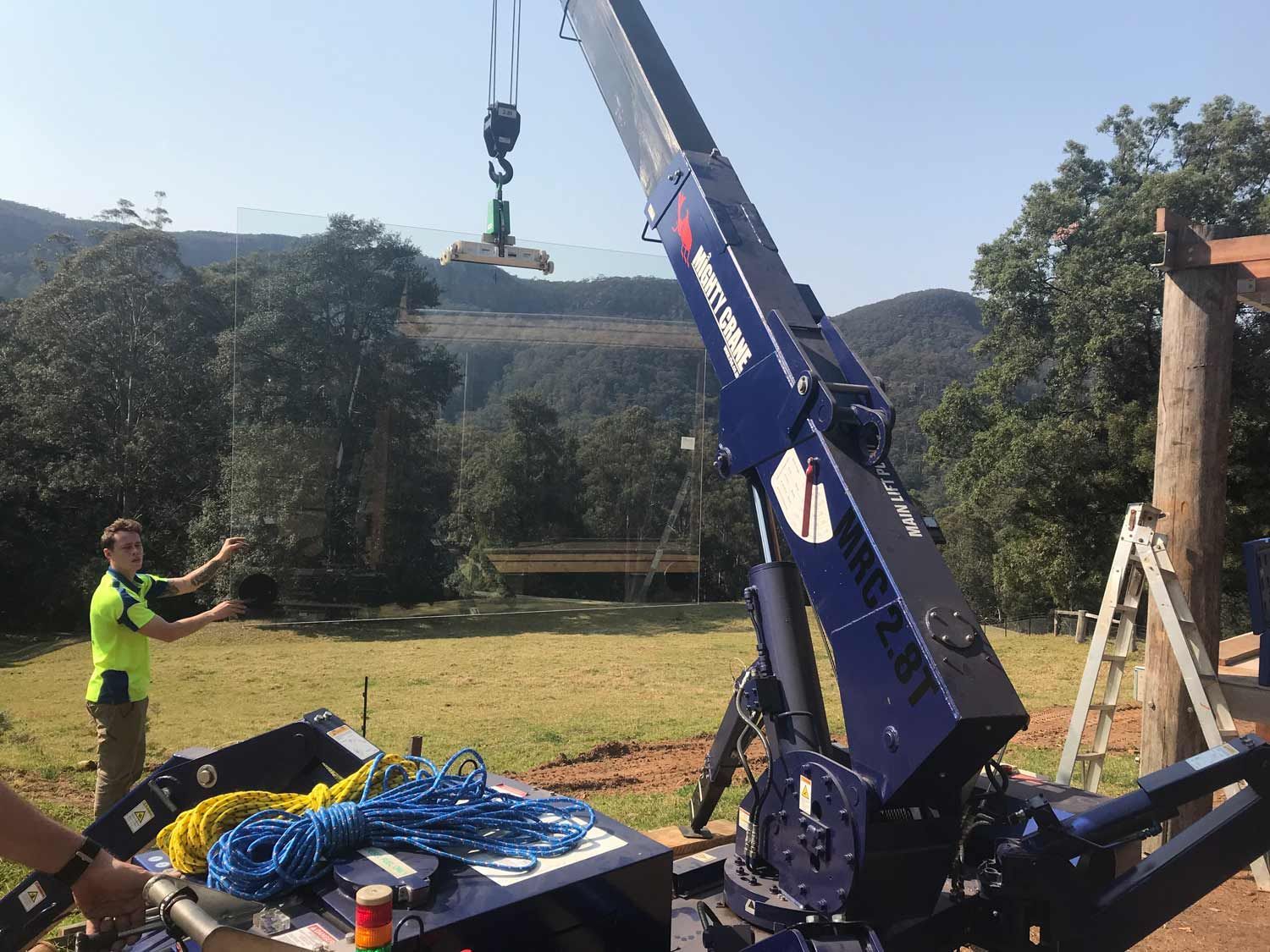 A Blue Crane Holding A Glass — South Coast Glass In South Nowra, NSW