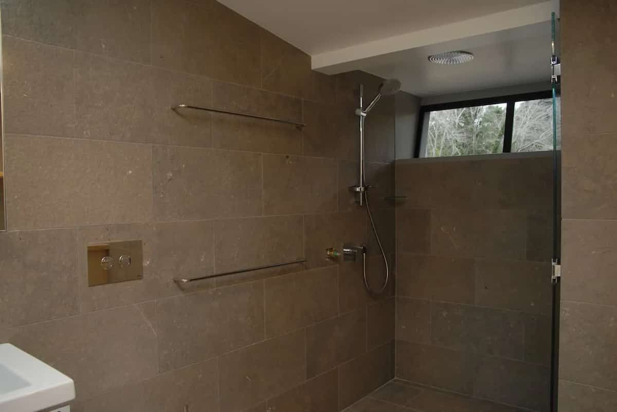 A Bathroom With A Walk In Shower And A Sink — South Coast Glass In South Nowra, NSW