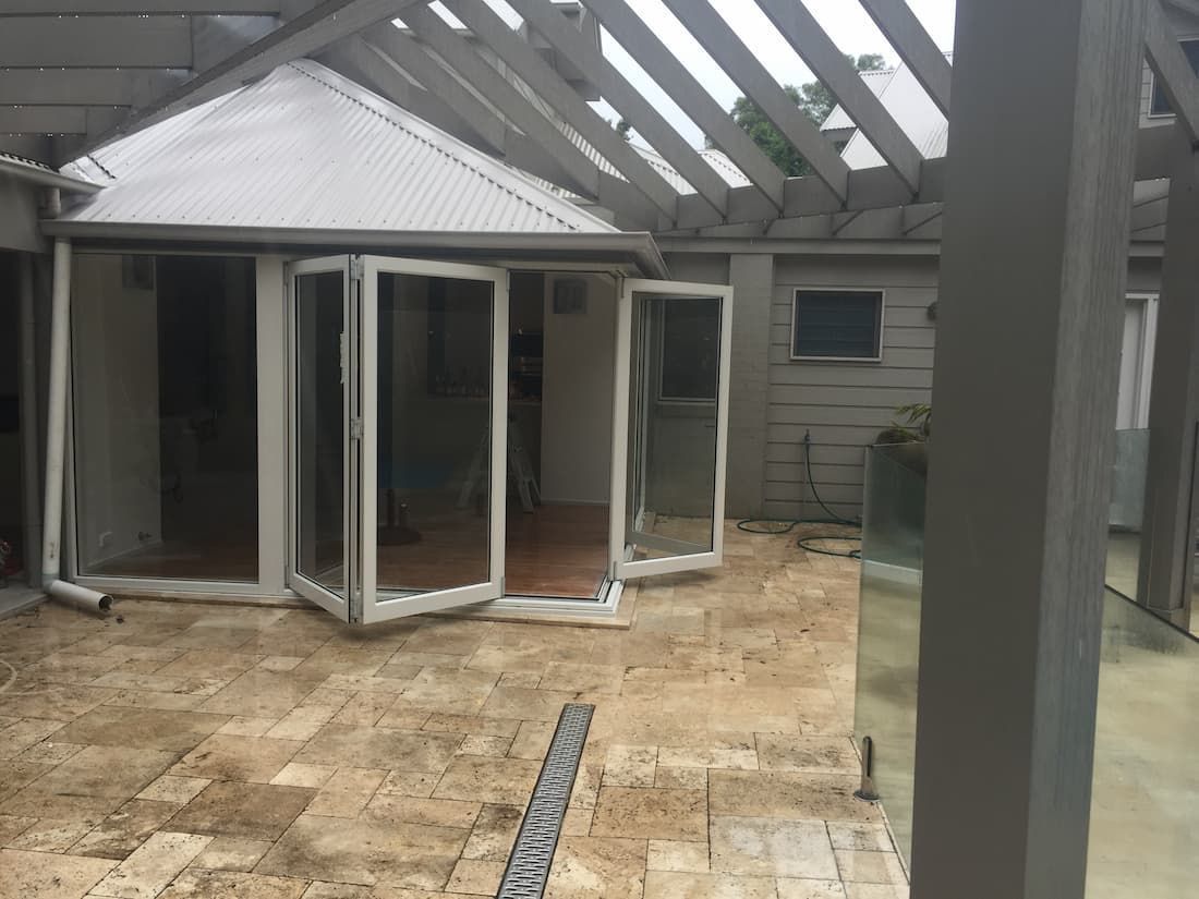 A House With A Patio And Sliding Glass Doors — South Coast Glass In South Nowra, NSW
