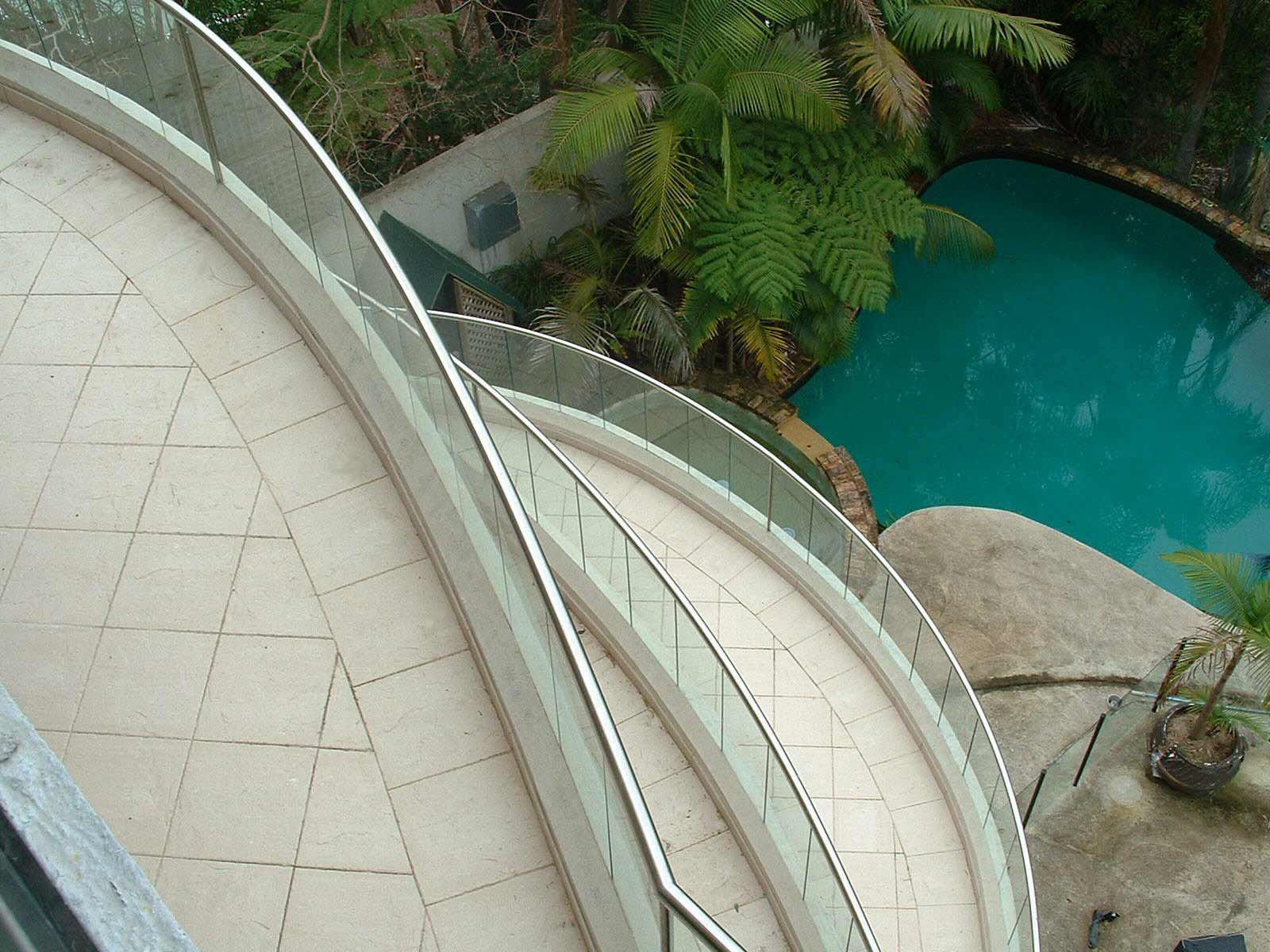 Round Balustrades in a Resort — South Coast Glass In South Nowra, NSW