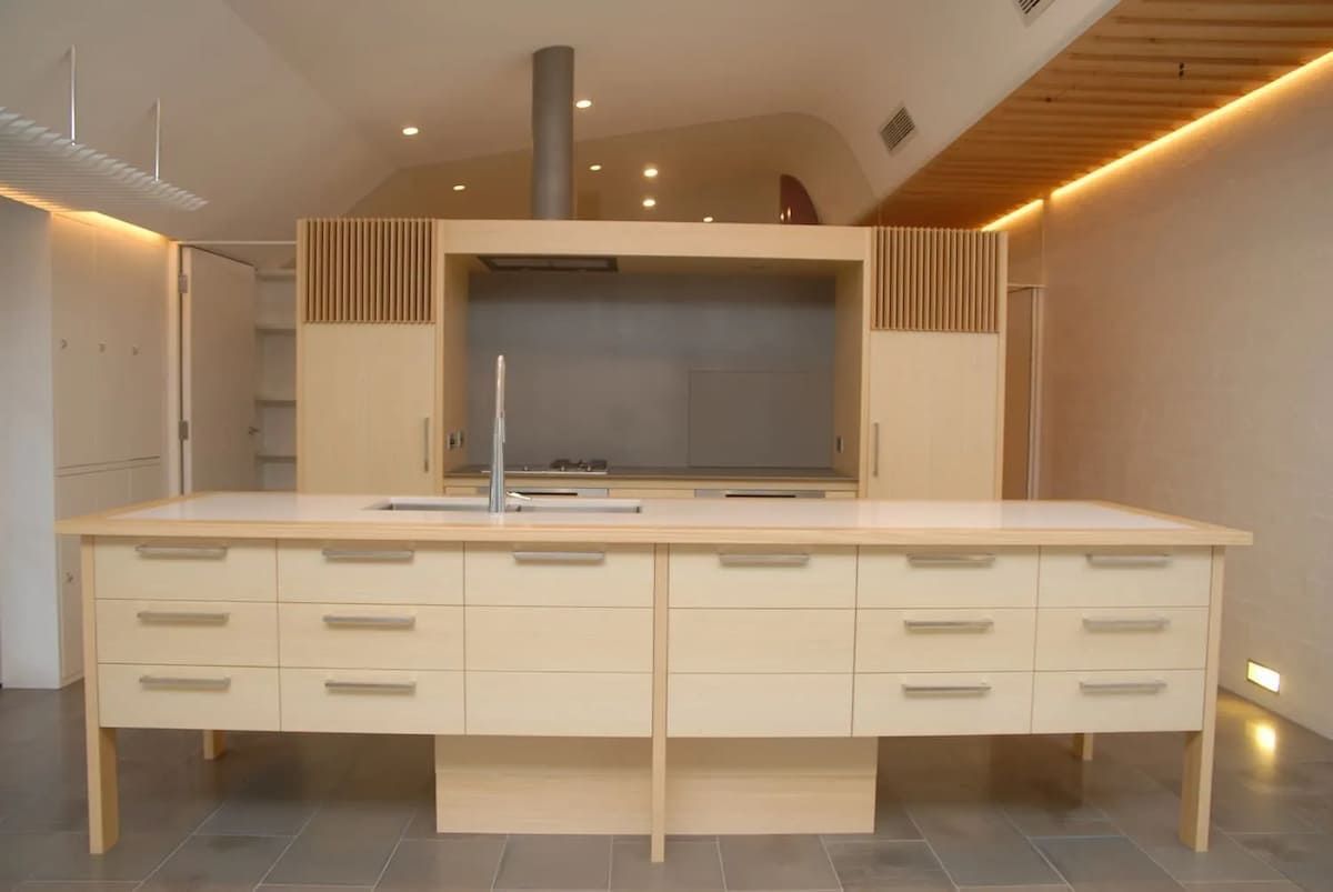 A Kitchen With A Large Island And Lots Of Drawers — South Coast Glass In South Nowra, NSW
