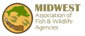 Return to Home Logo for Midwest Association of Fish & Wildlife Agencies with green fish and duck in a brown circle