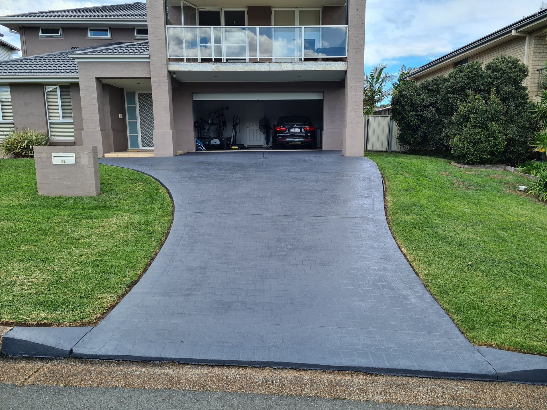 Driveway Colour Seal Of The House — All Clean Pressure Cleaning in Valentine, NSW