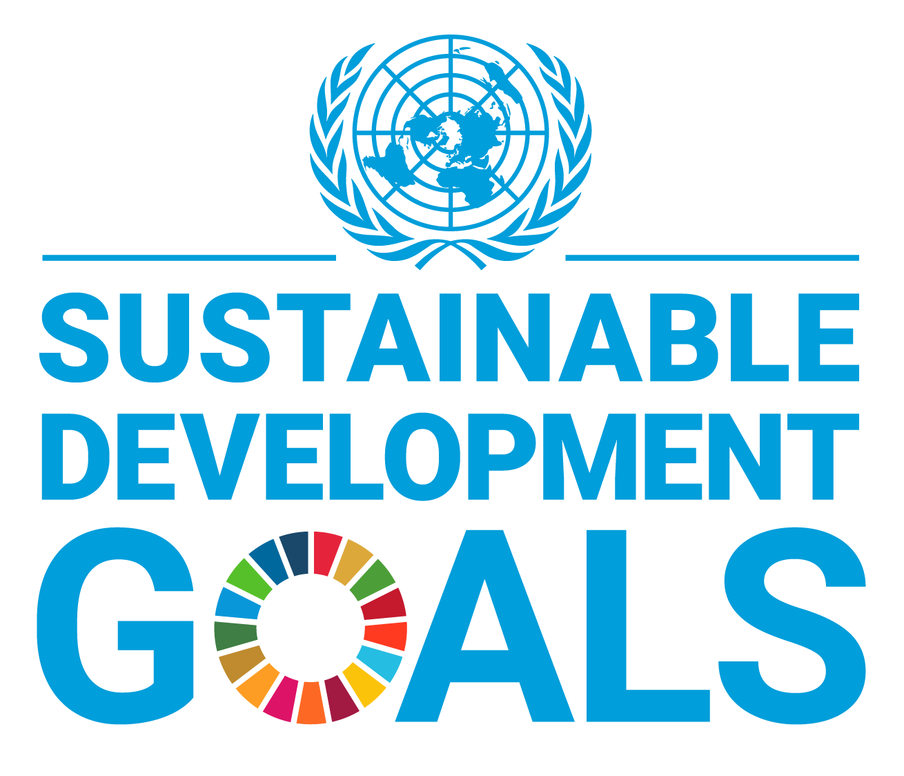 United Nations Sustainable Development Goals logo with a colorful circular design.