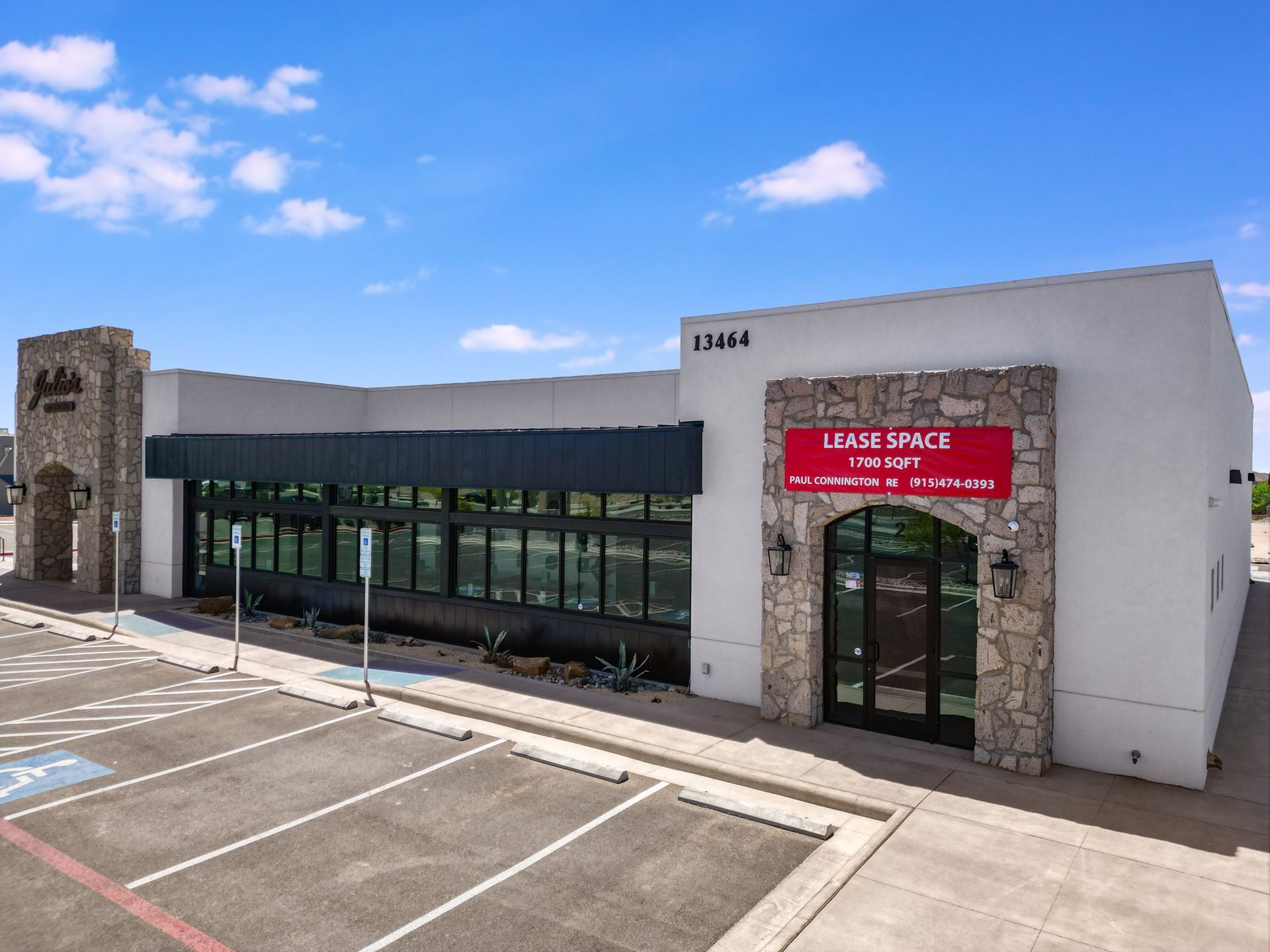 Mixed-use commercial building near high-traffic intersection in El Paso