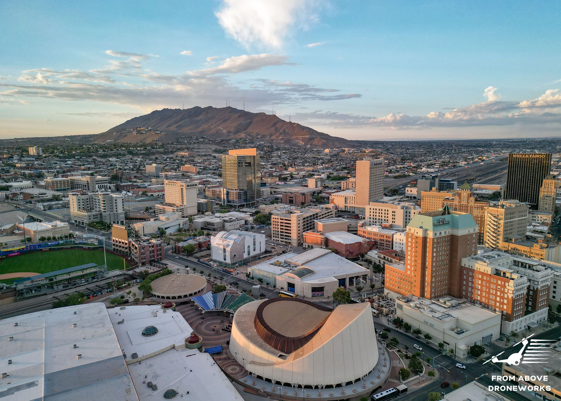 Downtown El Paso with Mountain View: An image capturing the downtown area of El Paso.