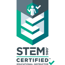 A logo for stem certified educational instructors.