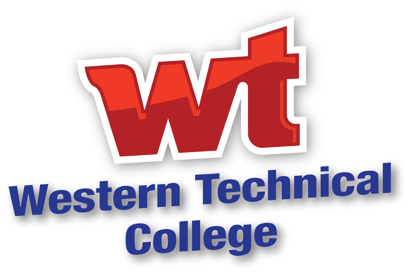 The logo for Western Technical College of El Paso is red and blue