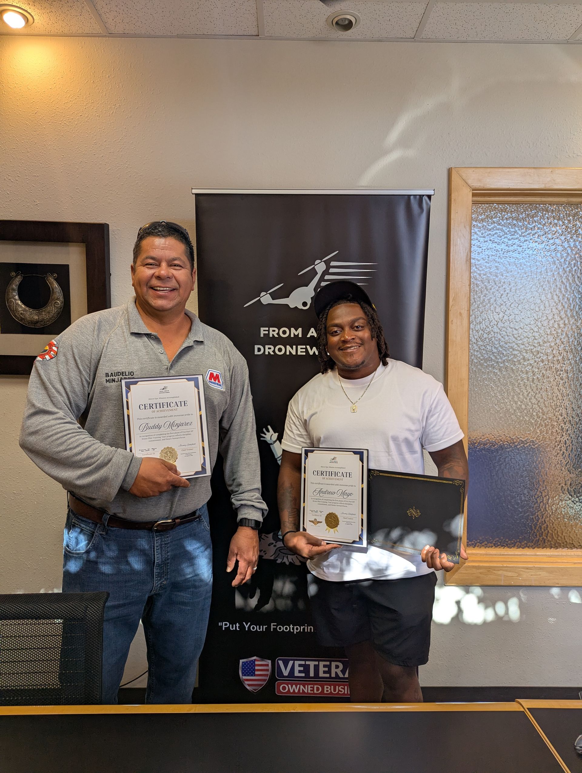 Drone pilot completing FAA certification training with From Above Droneworks in El Paso