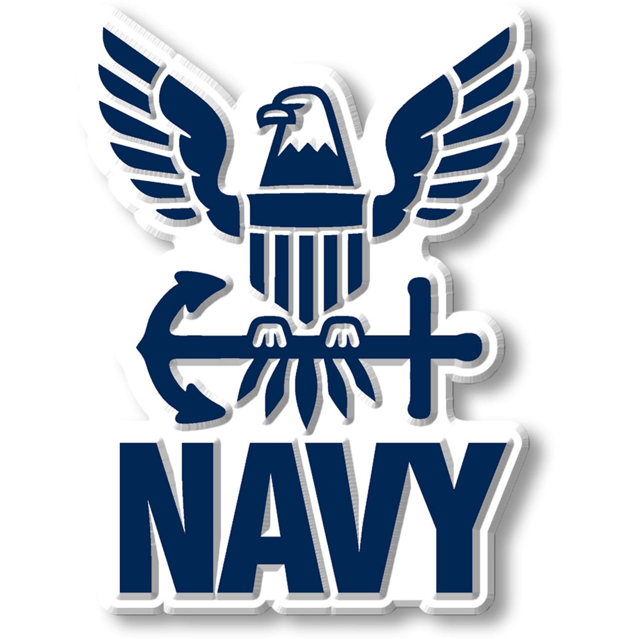 Navy emblem with an eagle, anchor, and
