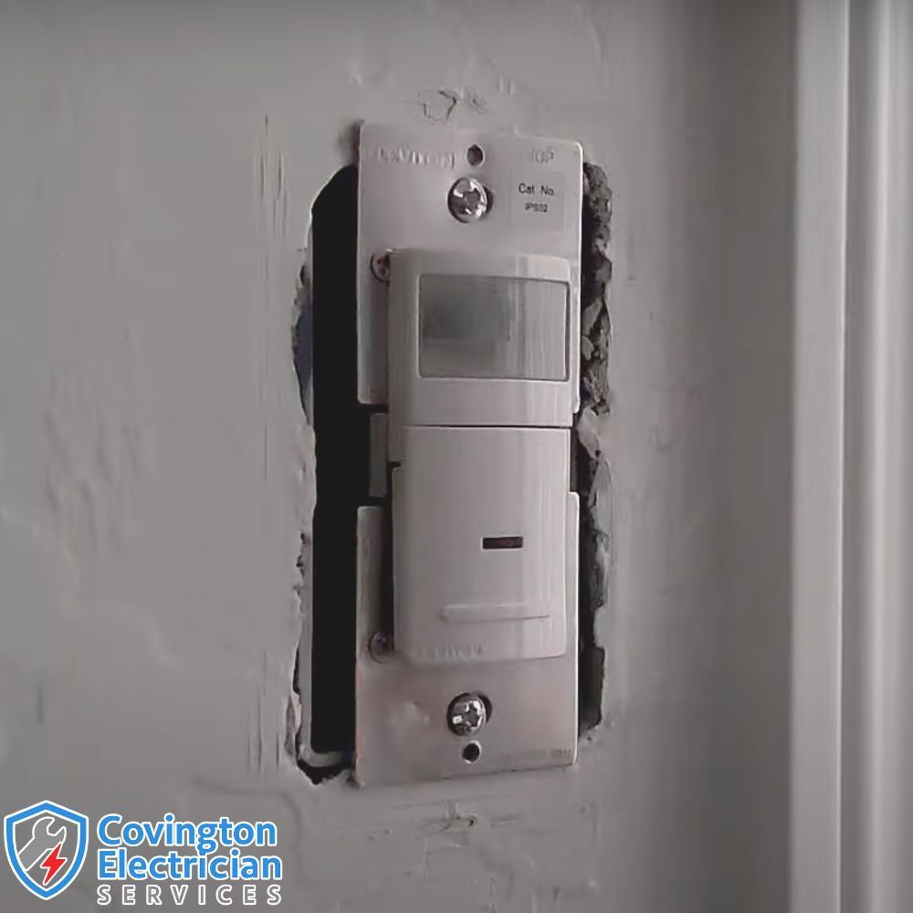 Light switch and dimmer installation by licensed residential electrician