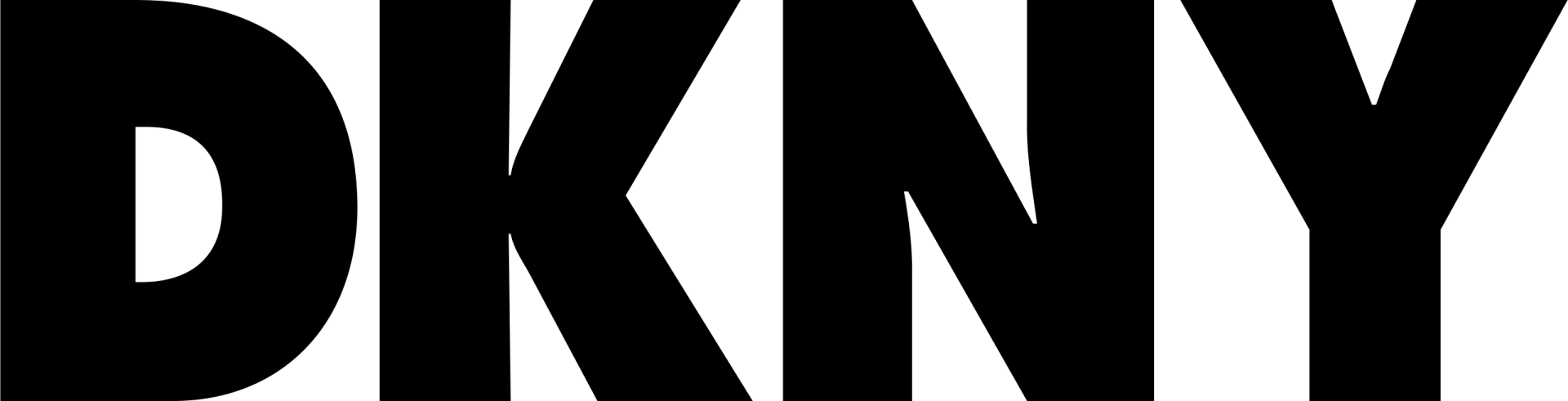 The word dkny is written in black on a white background.