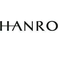The hanro logo is a black and white logo on a white background.