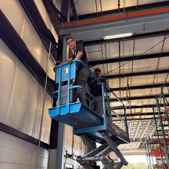 Boat lift installation being done by Faulkner Electric in Hernando Beach