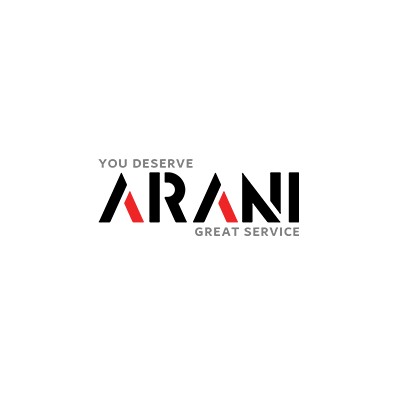 The logo for arani great service says `` you deserve arani great service ''.
