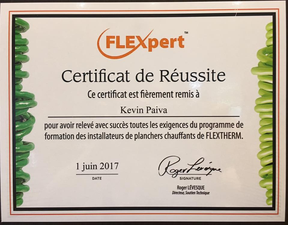 Un certificat qui dit flexpert dessus