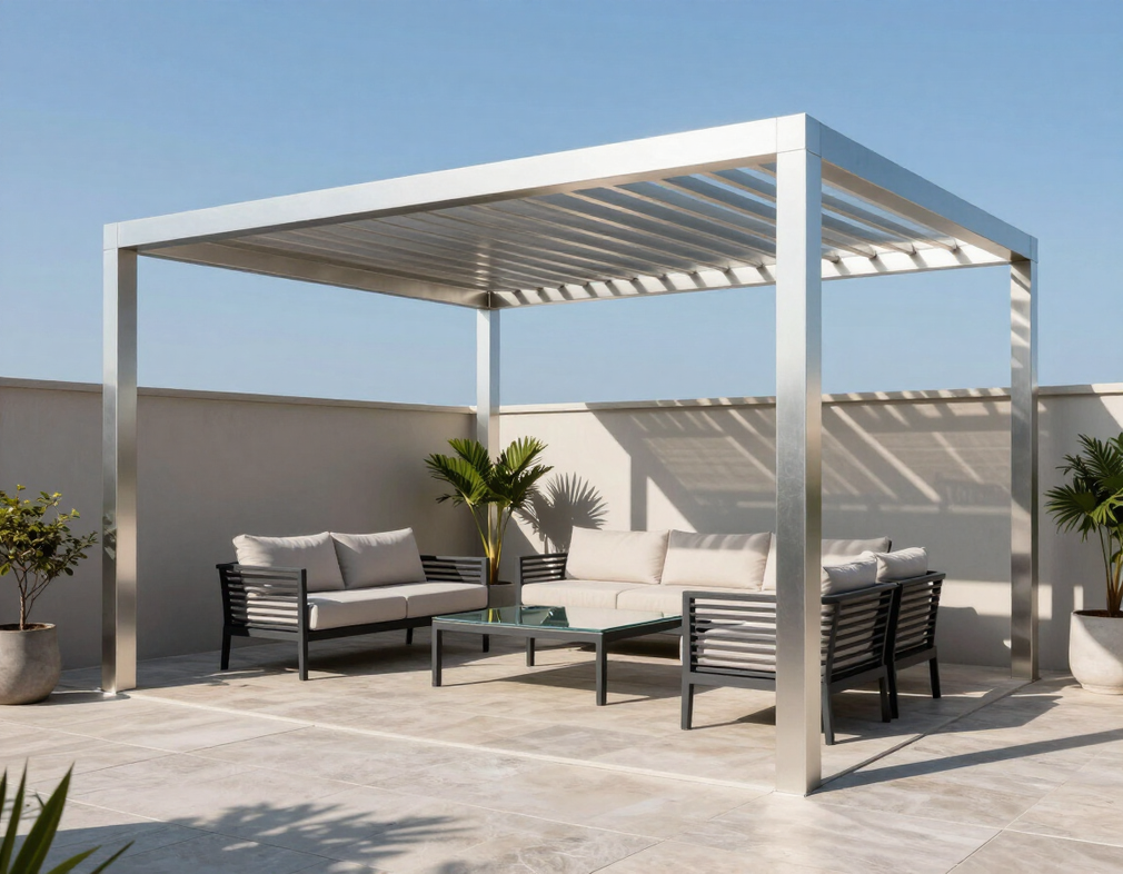 Dettaglio profilo alluminio pergola bioclimatica