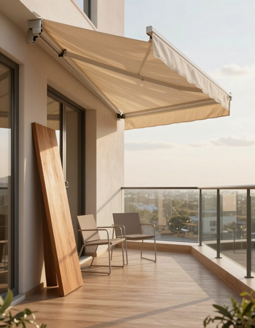Tenda da sole su terrazzo residenziale