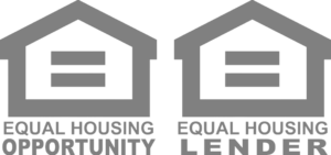 Two gray Equal Housing Opportunity house icons with text underneath