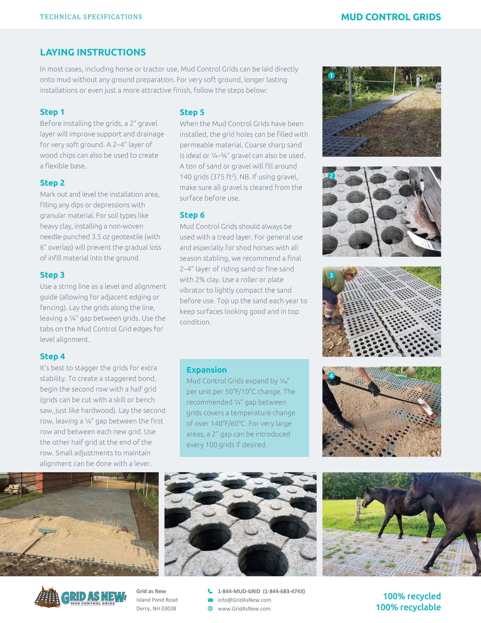 Mud Control Grids Grid As New 100 Recycled Plastic
