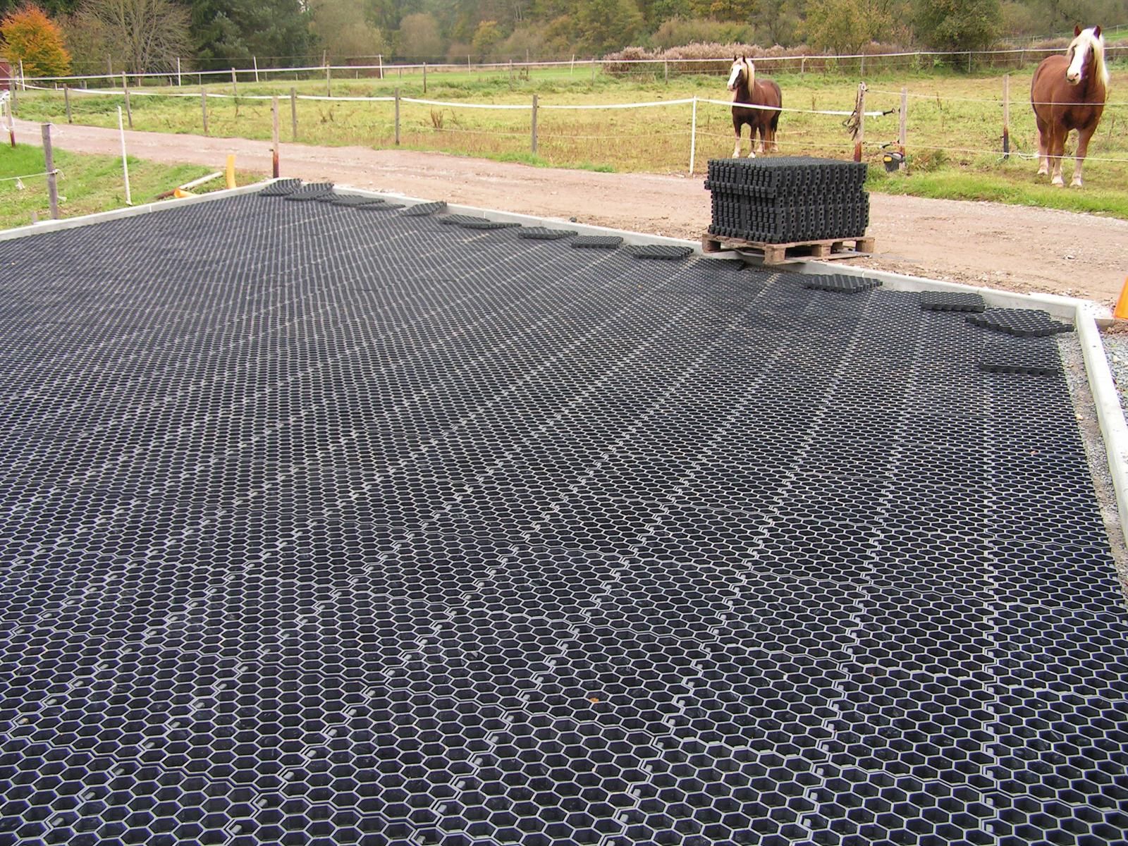 Paddock Slabs are ideal for ground reinforcement and mud control. Made