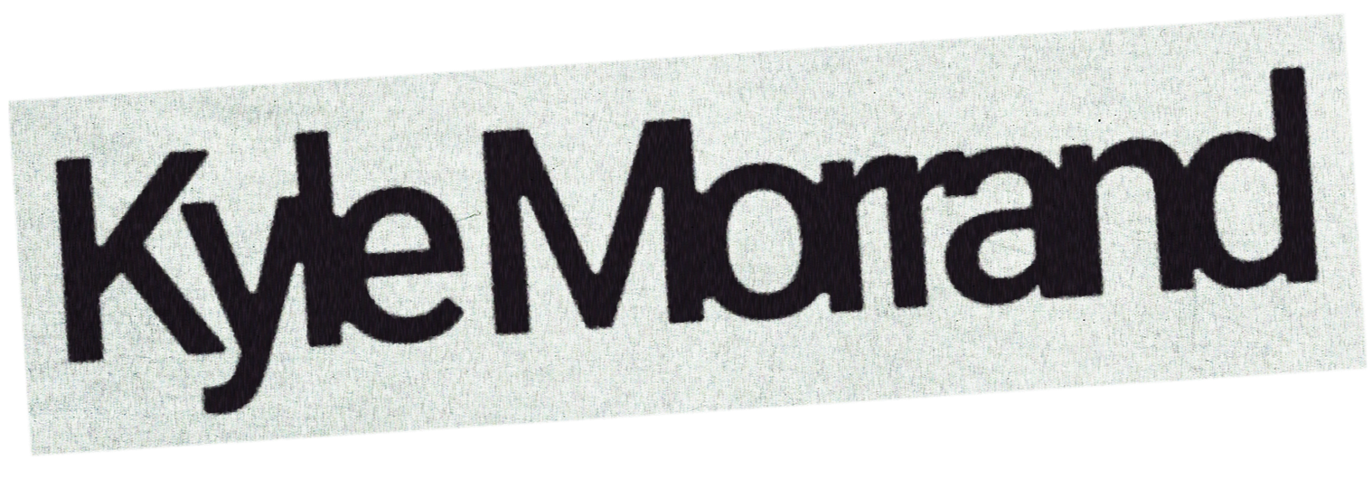 Kyle Morrand Image of text in a white box saying