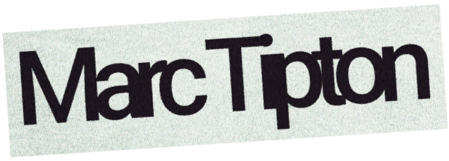 Marc Tipton Image of text in a white box saying Marc Tipton