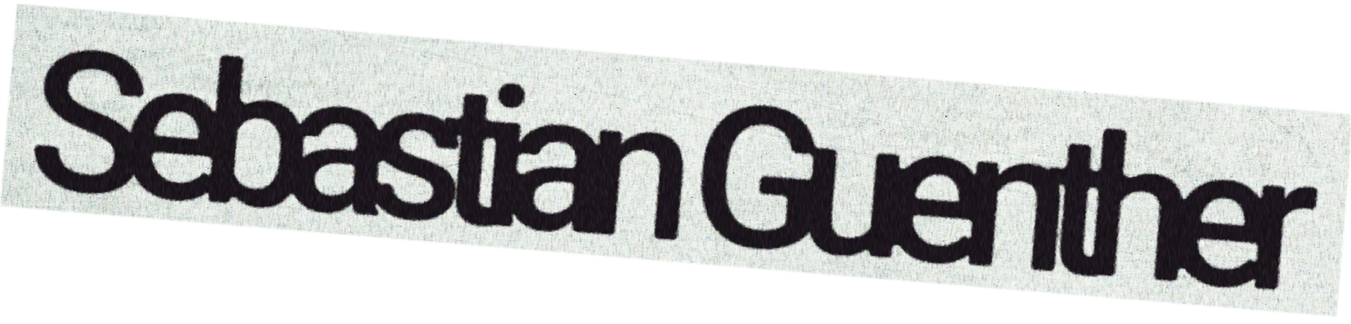 Sebastian Guenther Image of text in a white box saying