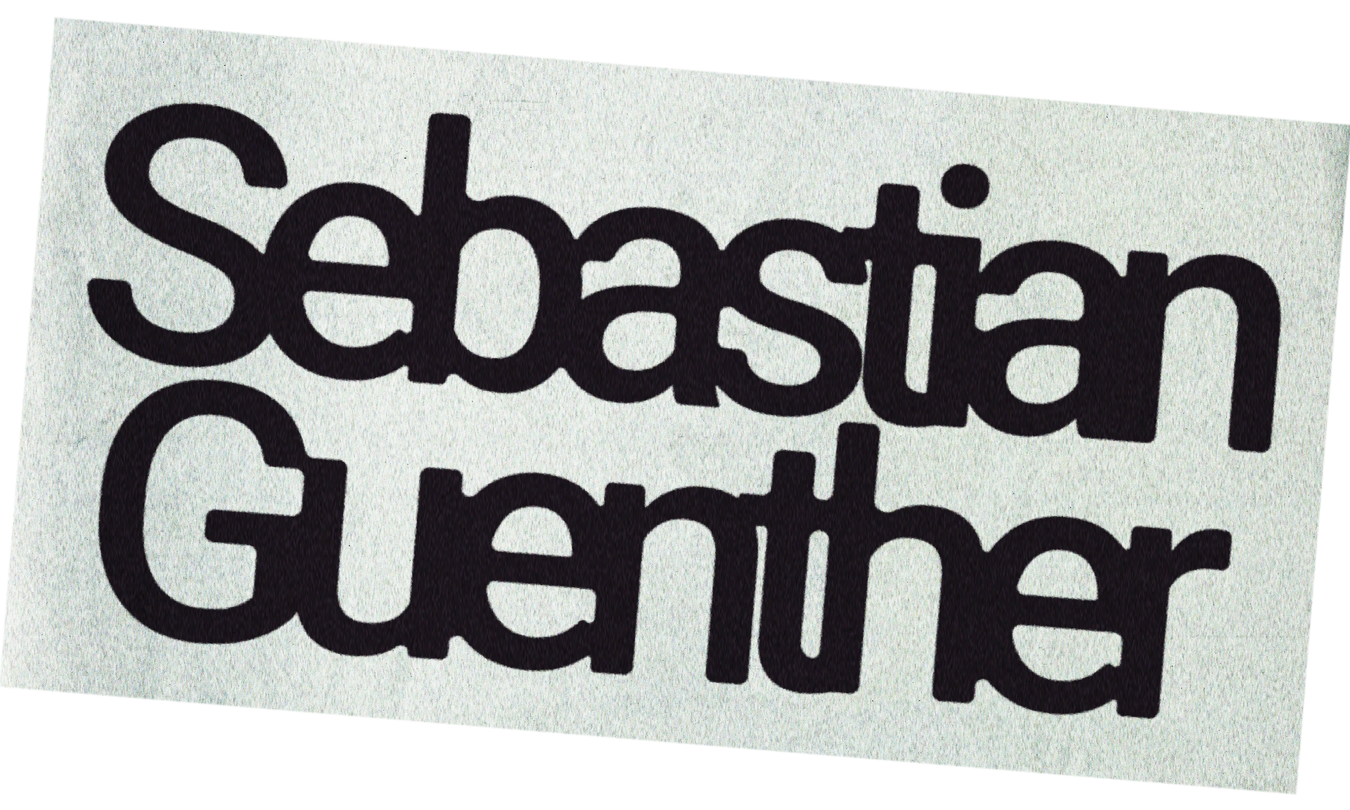 Sebastian Guenther Image of text in a white box saying